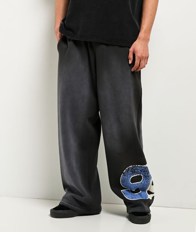 Ninth Hall False Start Grey Wash Baggy Sweatpants - 