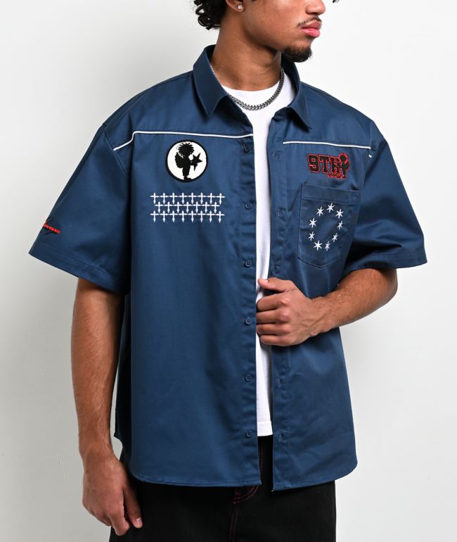 Ninth Hall Ignition Blue Work Shirt - Ninth Hall