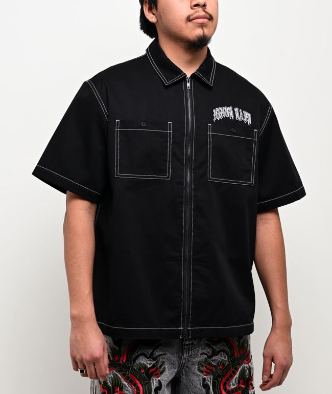 Ninth Hall Salvation Black Boxy Work Shirt - Ninth Hall