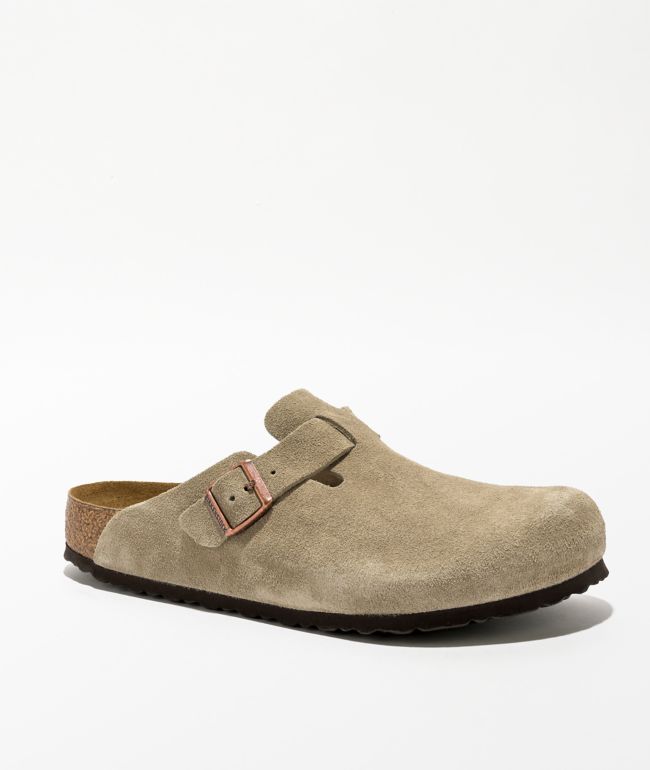 Birkenstock Boston Soft Footbed Taupe Clogs - Birkenstock