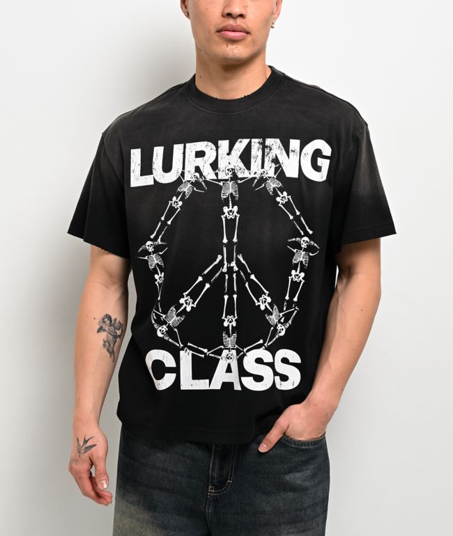Lurking Class by Sketchy Tank Peace Of Mind Black Wash T-Shirt - Lurking Class by Sketchy Tank