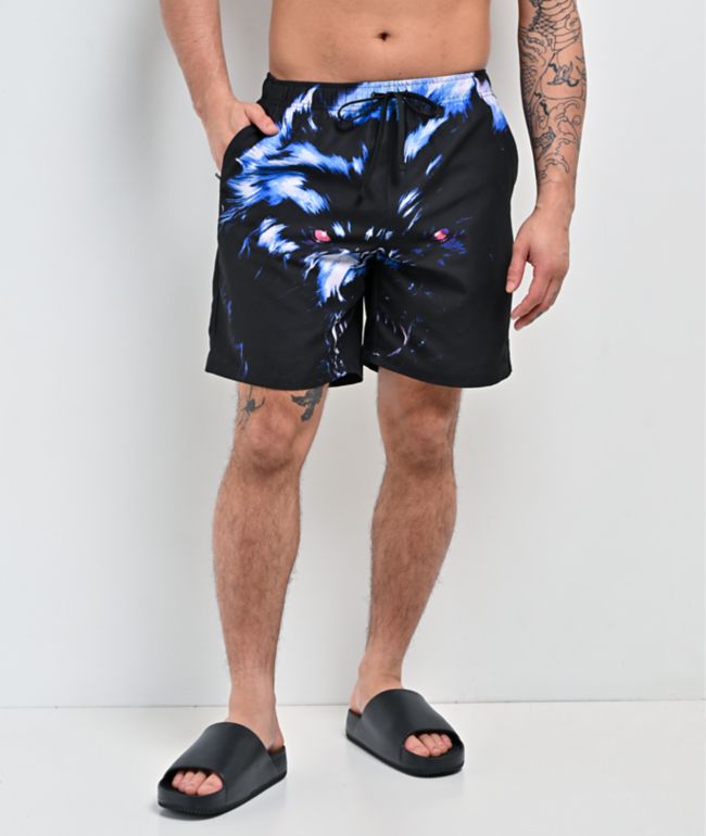 Ninth Hall Floater Wolf Blue & Black Board Shorts - Ninth Hall