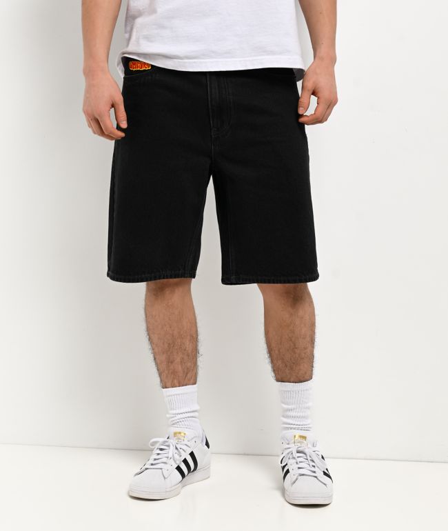 Empyre Shmutz Black Wash Loose Fit Skate Shorts - Empyre
