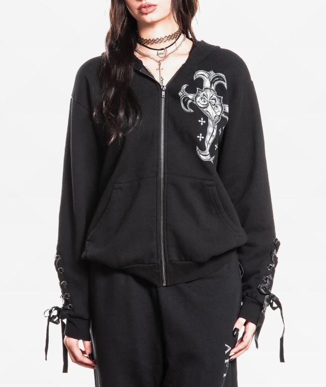 Affliction Stunt Double Black Zip Hoodie - Affliction