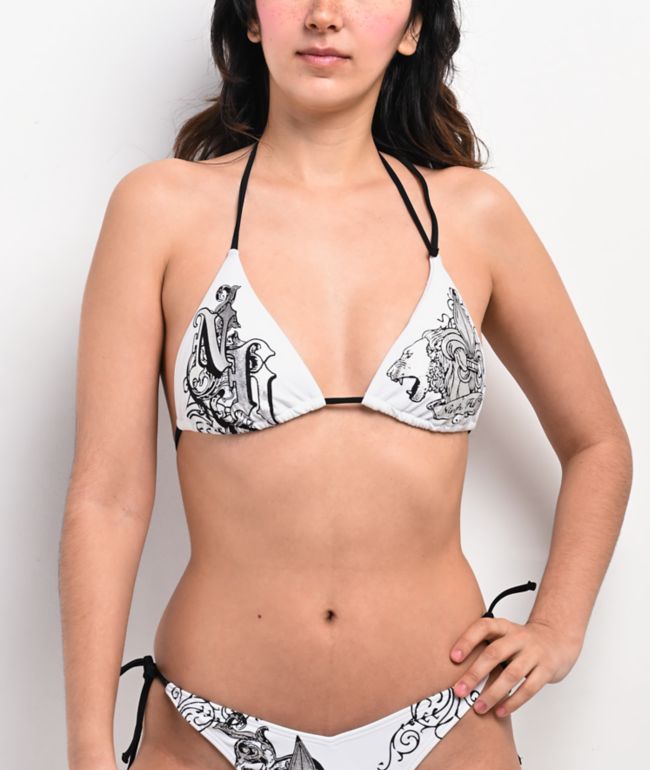 Ninth Hall Fleur White Triangle Bikini Top - Ninth Hall