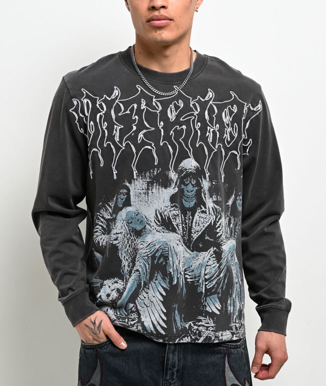 Vitriol Savior Charcoal Wash Long Sleeve T-Shirt - Vitriol