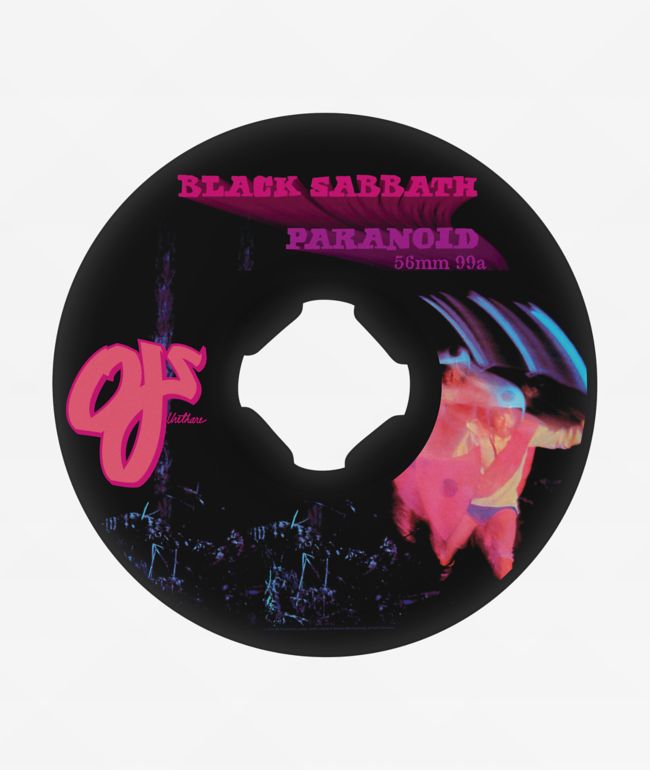 OJ x Black Sabbath Paranoid Chubbies 56mm 99a Black Skateboard Wheels - OJ Wheels