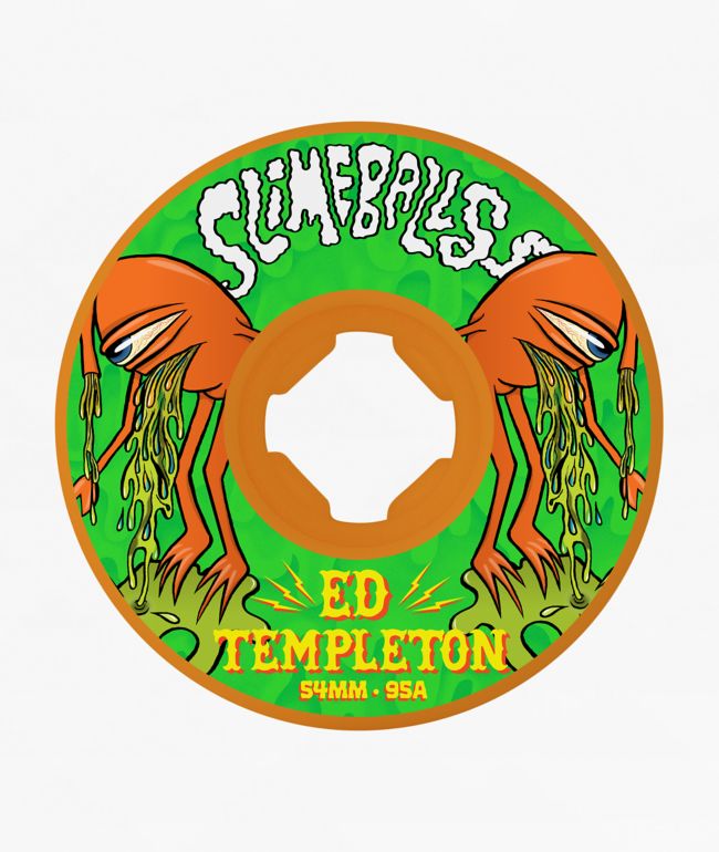 Slime Balls Templeton Vomit Mini 54mm 95a Orange Skateboard Wheels - Slime Balls