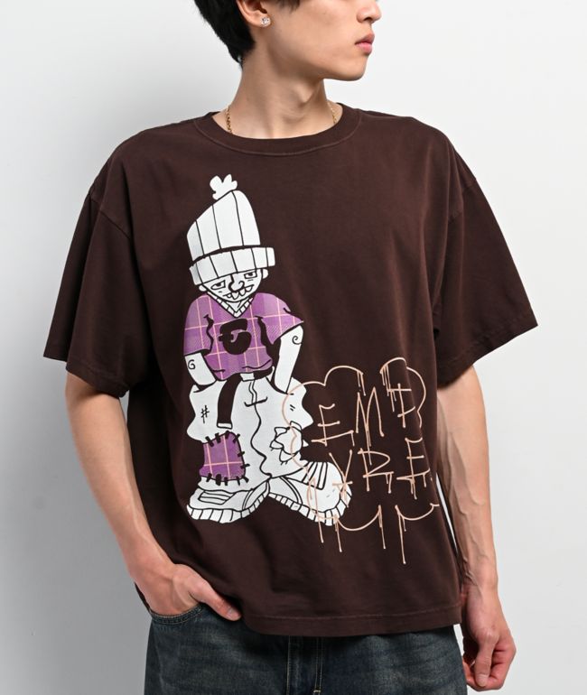 Empyre Punky Plaid Brown T-Shirt - Empyre