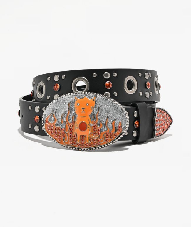 A.LAB Desert Flame Rhinestone Black Belt - A.LAB