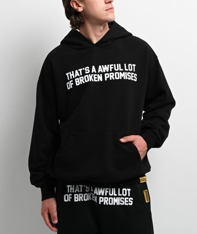 Broken Promises x That's A Awful Lot Of Cough Syrup Classic Black Hoodie - Broken Promises