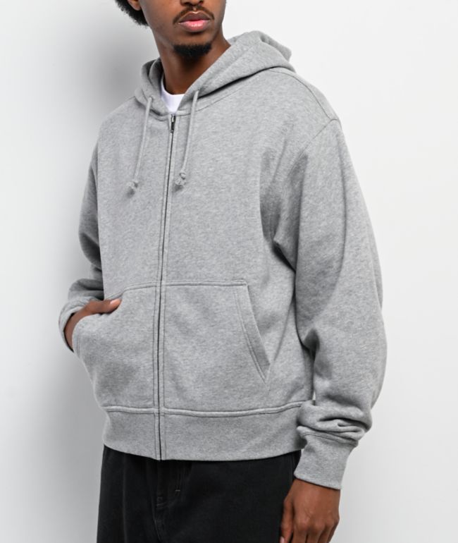 ITA Fractal Grey Crop Zip Hoodie - ITA