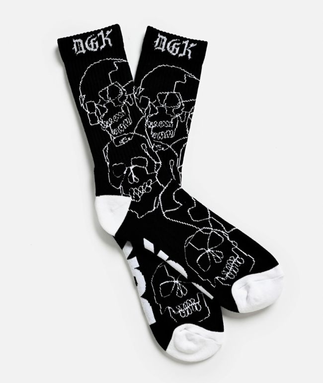DGK Vault Black Crew Socks - DGK