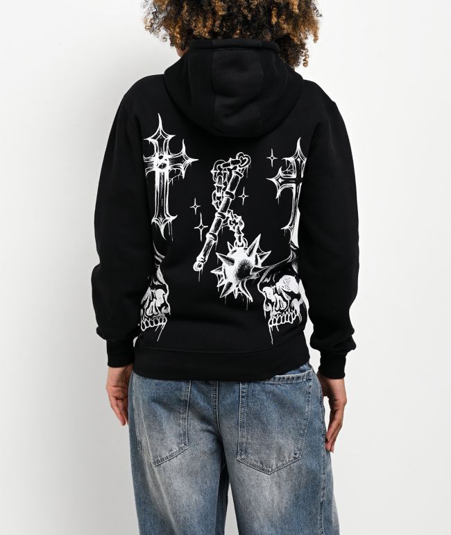 Ninth Hall Fundamentals Black Wash Relaxed Hoodie | Zumiez