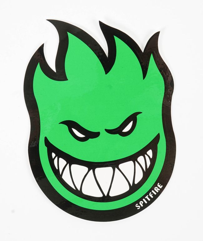 Spitfire Bighead Medium Green Sticker - Spitfire