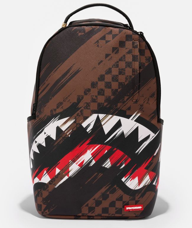 Sprayground Smeared Grunge Brown Backpack - Sprayground