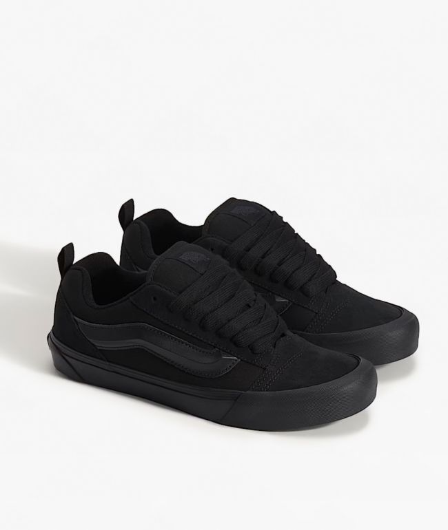 Vans Knu Skool Black Mono Skate Shoes - Vans