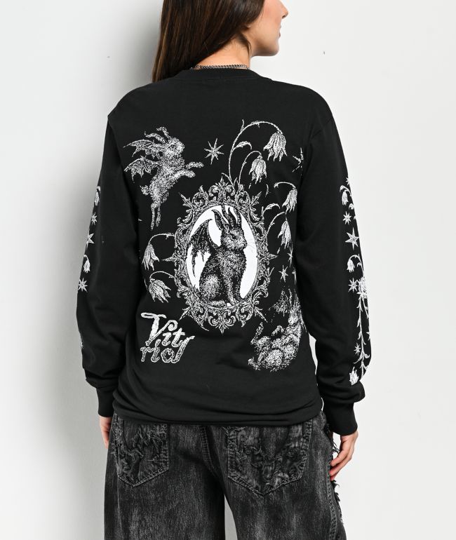 Vitriol Demon Bunnies Black Long Sleeve T-Shirt - Vitriol
