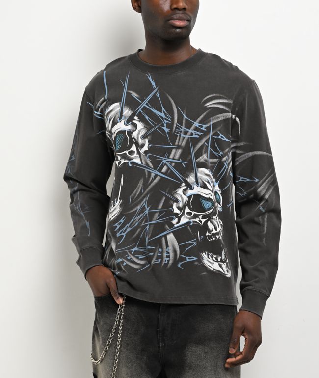 Spitfire Pentagram Drip Black Long Sleeve T-Shirt | Zumiez