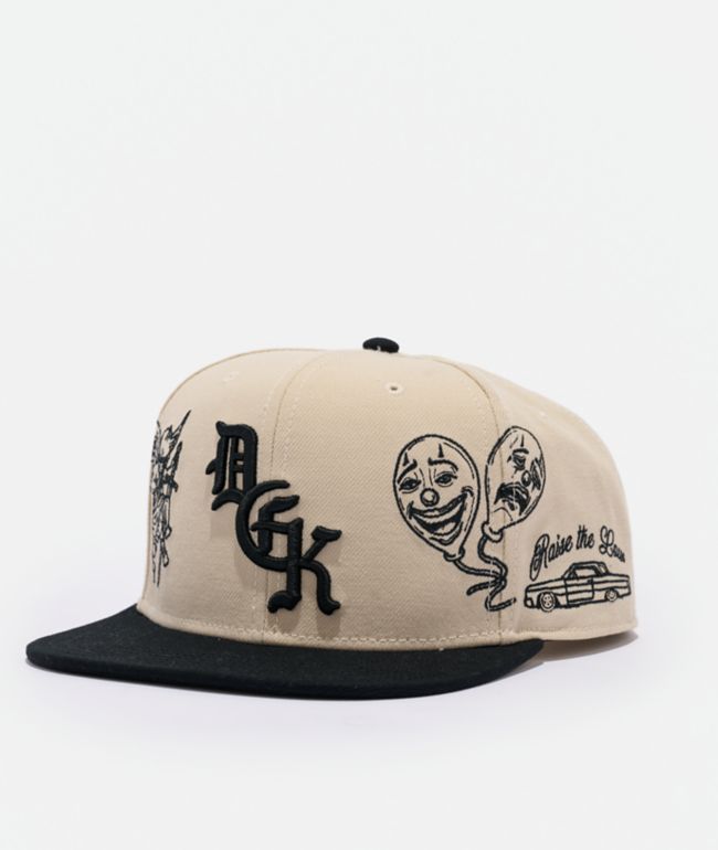 DGK Clownin Natural & Black Snapback Hat - DGK
