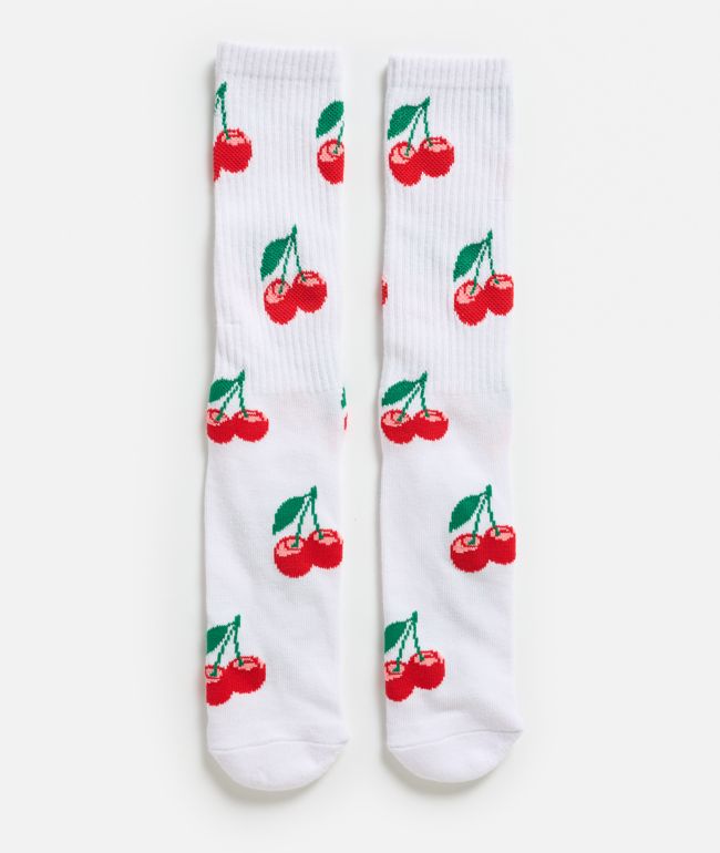 HUF Cherry Bomb White Crew Socks - HUF
