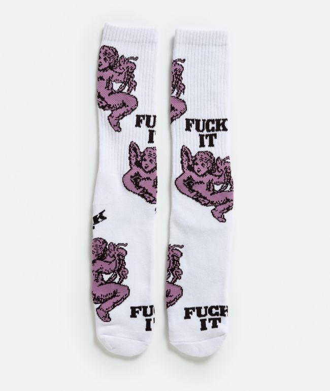 HUF Divine White Crew Socks - HUF