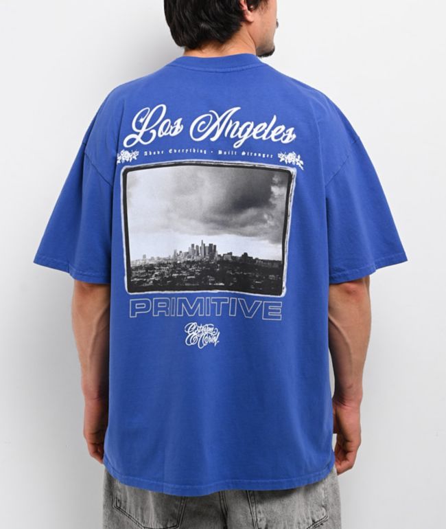 Primitive x Estevan Oriol City Of Angels Blue Boxy T-Shirt - Primitive