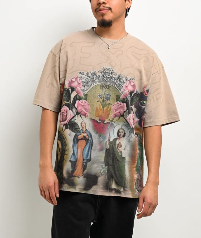 DGK Shrine Tan Wash Boxy T-Shirt - DGK