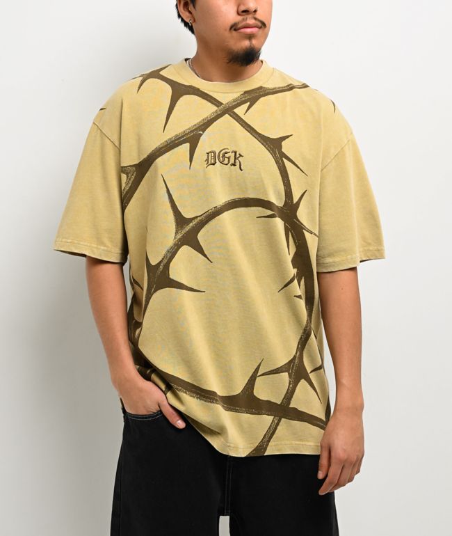 DGK Thorn Light Brown Wash Boxy T-Shirt - DGK