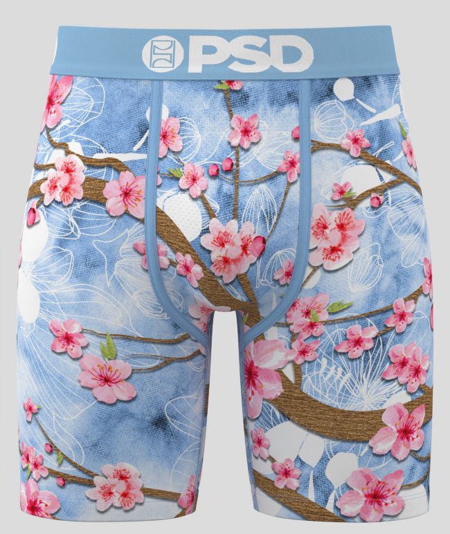 PSD Sakura Season Blue Boxer Briefs - PSD Underwear