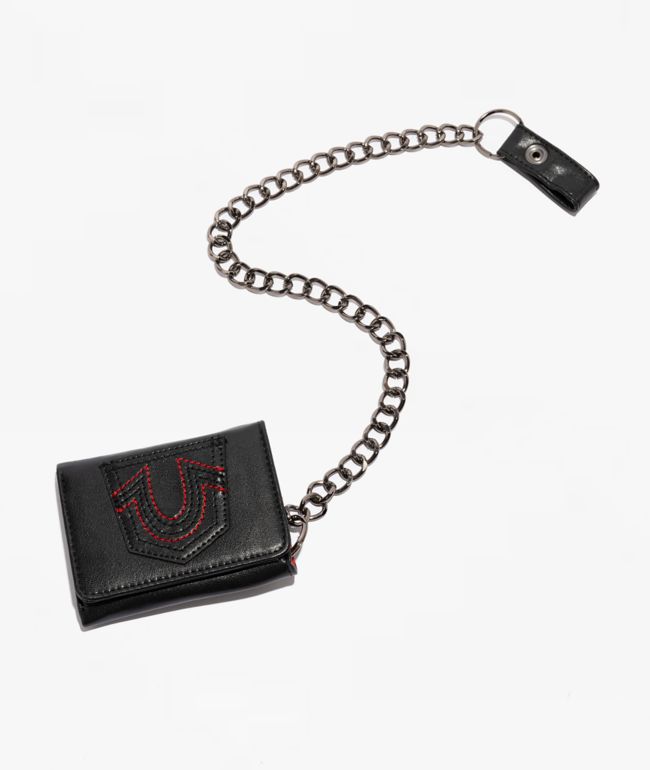 True Religion Kessler Black Chain Wallet - True Religion