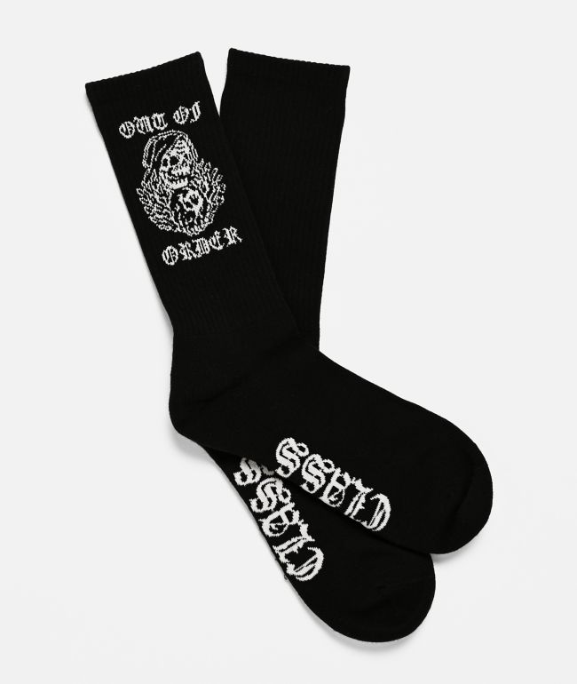 Lurking Class by Sketchy Tank Out Of Order Black Crew Socks - Lurking Class by Sketchy Tank