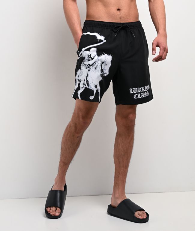 Lurking Class by Sketchy Tank Pale Horse Black Board Shorts - Lurking Class by Sketchy Tank