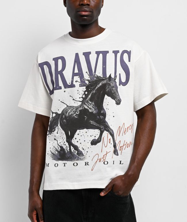 Dravus Mercy Off White Boxy T-Shirt - Dravus
