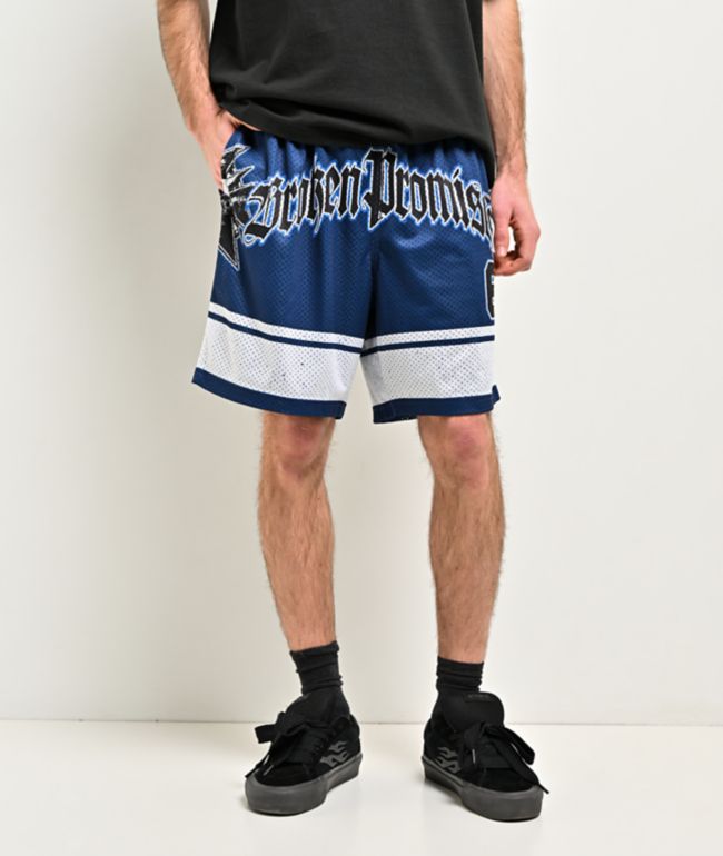 Broken Promises Compass Blue Mesh Shorts - Broken Promises