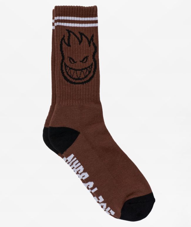 Spitfire Bighead Brown Crew Socks - Spitfire