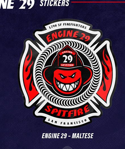 Spitfire x Engine 29 Maltese Sticker - Spitfire