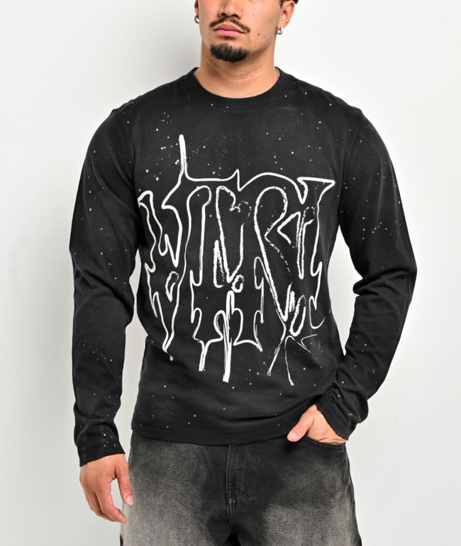 Vitriol From Ash Black Wash Long Sleeve T-Shirt - Vitriol