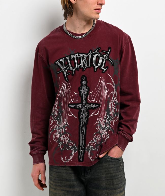 Vitriol Excalibur Red Wash Long Sleeve T-Shirt - Vitriol