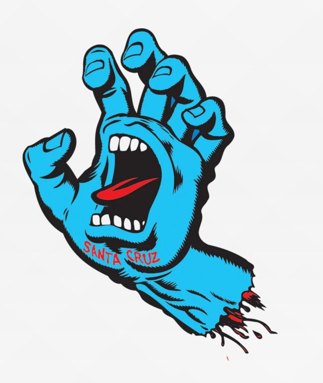 Santa Cruz Screaming Hand Sticker - Santa Cruz Skate