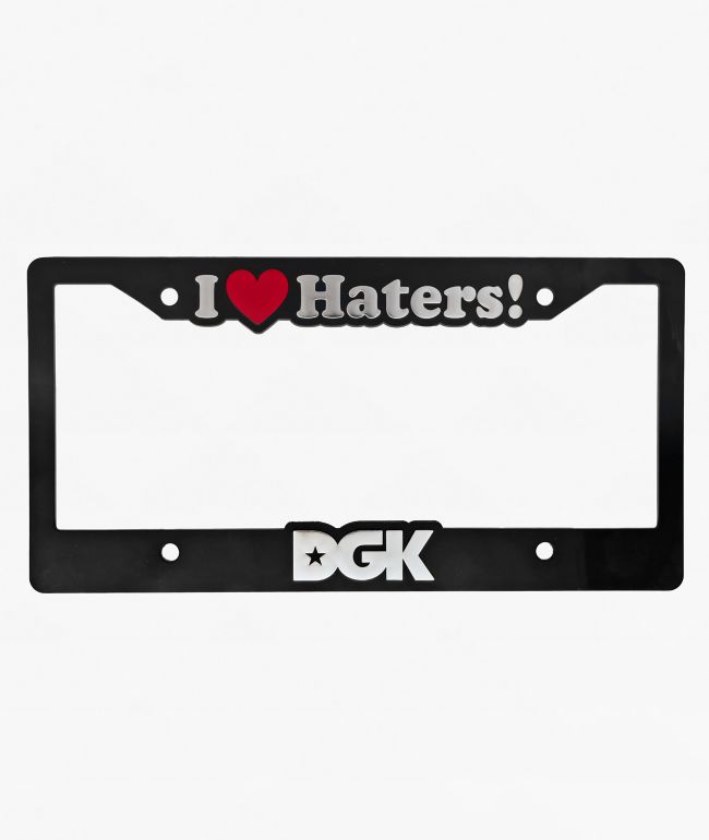 DGK Haters Black License Plate Frame - DGK