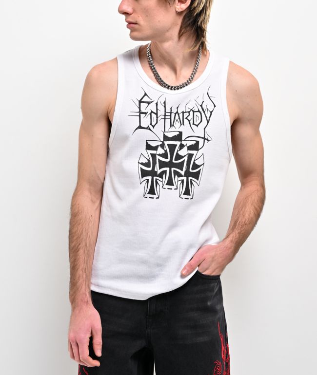 Freeworld Ellouise Lace V Black Crop Tank Top | Zumiez