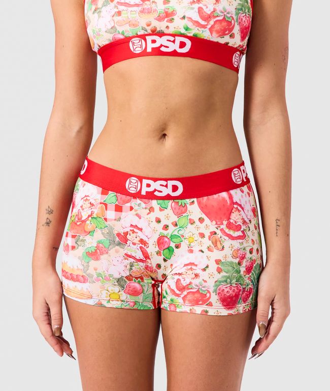 PSD x Strawberry Shortcake Berry Field Fever Red Boyshort Underwear - PSD Underwear