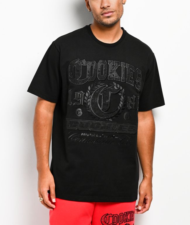 Cookies Paradise Rhinestone Black T-Shirt - Cookies Clothing