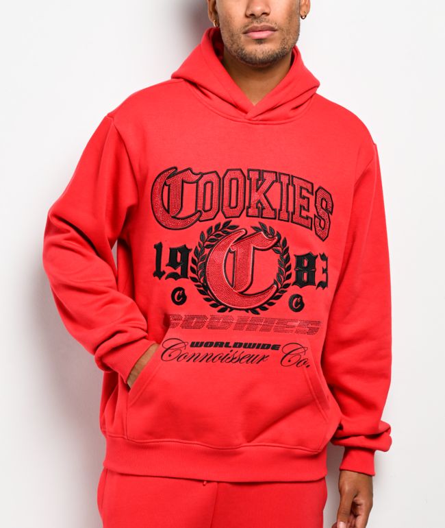 Cookies Paradise Rhinestone Red Hoodie - Cookies Clothing