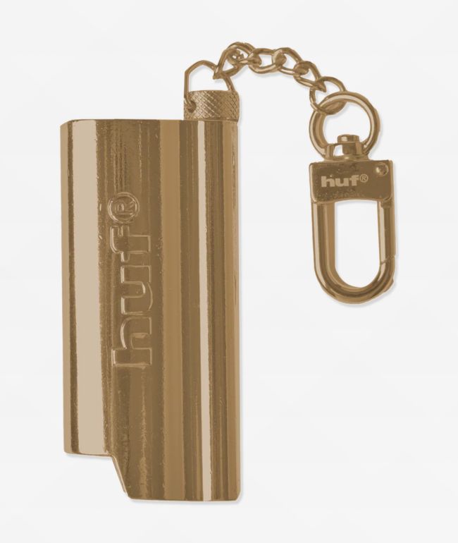 HUF Burner Gold Lighter Sleeve Keychain - HUF