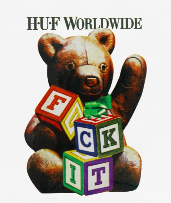 HUF Gift Bear White Sticker - HUF