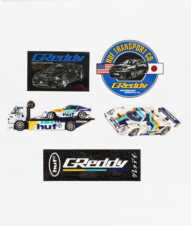 HUF x Greddy Sticker Pack - HUF