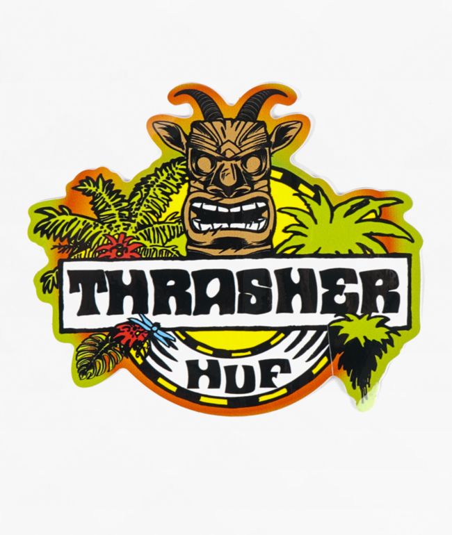 HUF x Thrasher Green Sticker - HUF