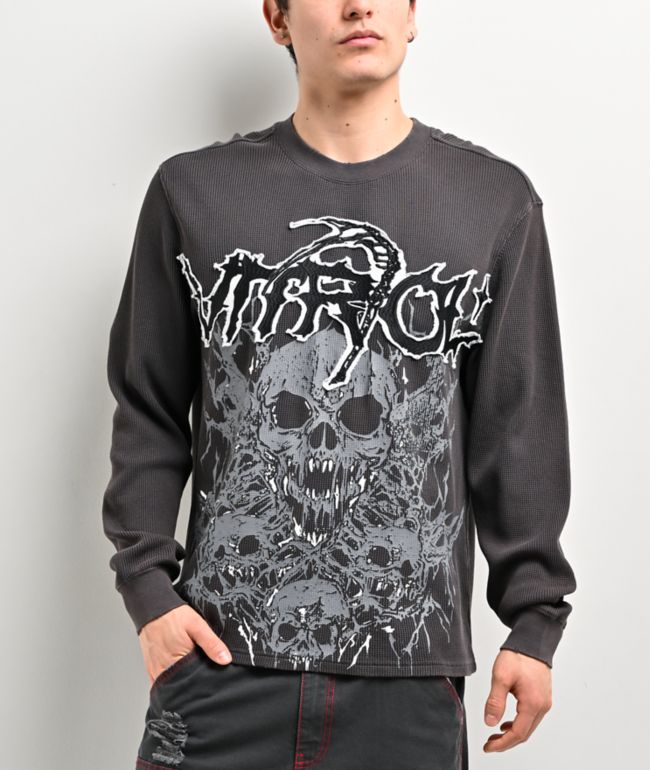 Vitriol Migraine Charcoal Thermal Long Sleeve T-Shirt - Vitriol